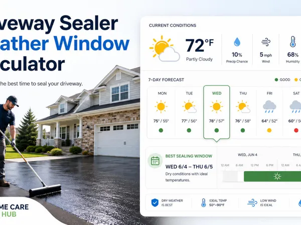 Driveway Sealer Weather Window Calculator Featured